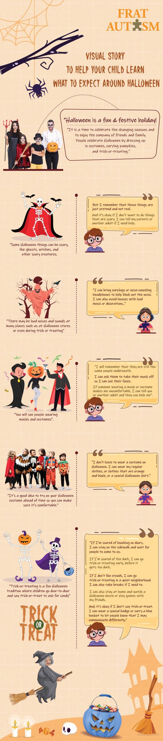 Visual story to help your child learn what to expect around Halloween