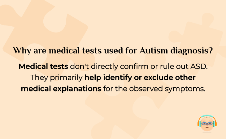 Why are medical tests used for Autism diagnosis?