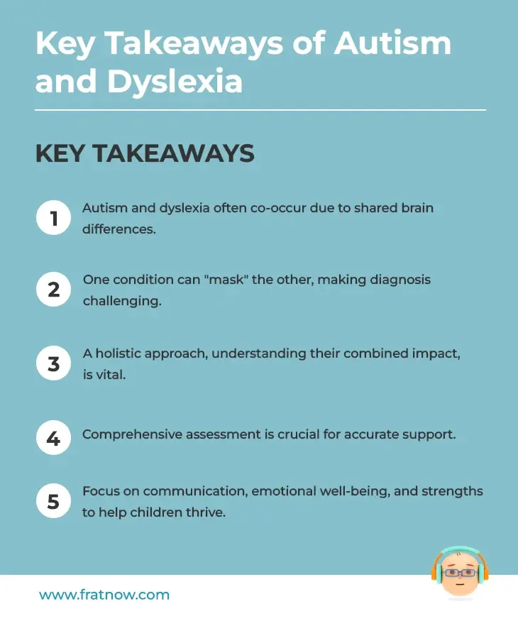 Key Takeaways of Autism and Dyslexia - Autism Infographics