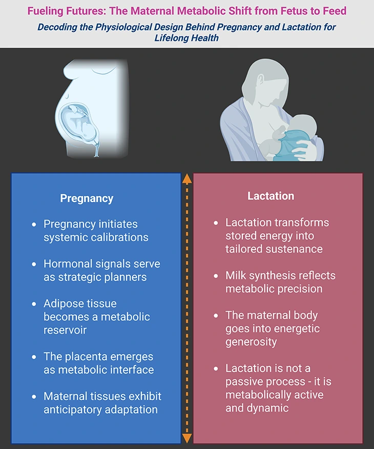 Fueling Futures: The Maternal Metabolic Shift from Fetus to Feed
