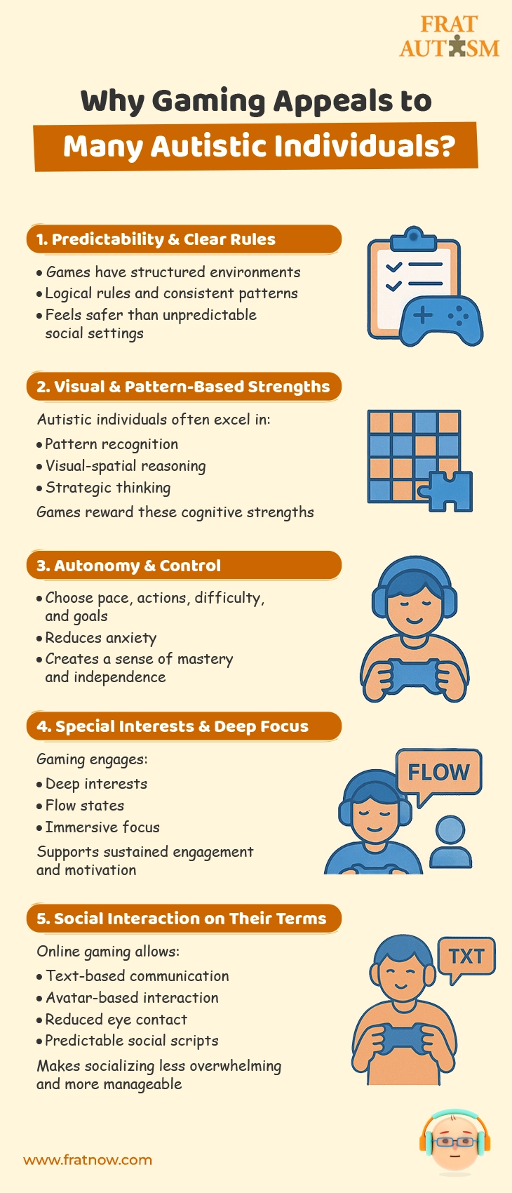 Why Gaming Appeals to Many Autistic Individuals? - Autism Infographics