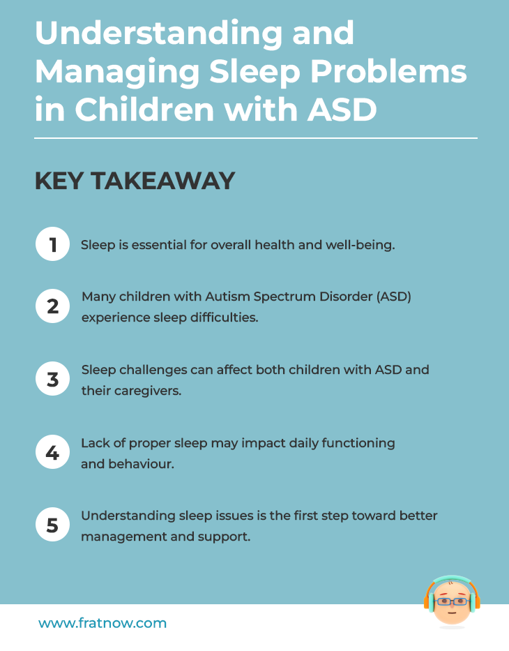 Key Takeaways of Understanding and Managing Sleep Problems in Children with ASD - Autism Infographics