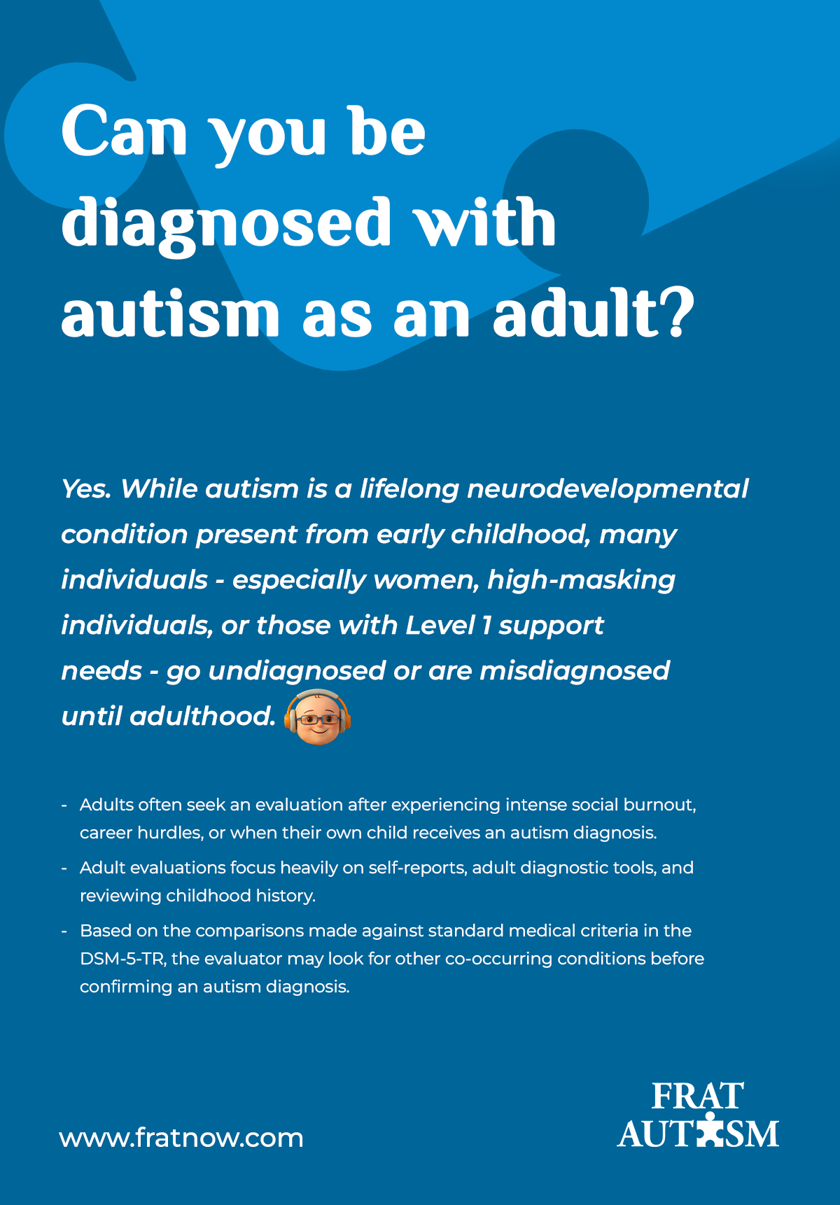 Adult autism diagnosis consultation with a healthcare professional discussing autism traits, assessment, and support options.